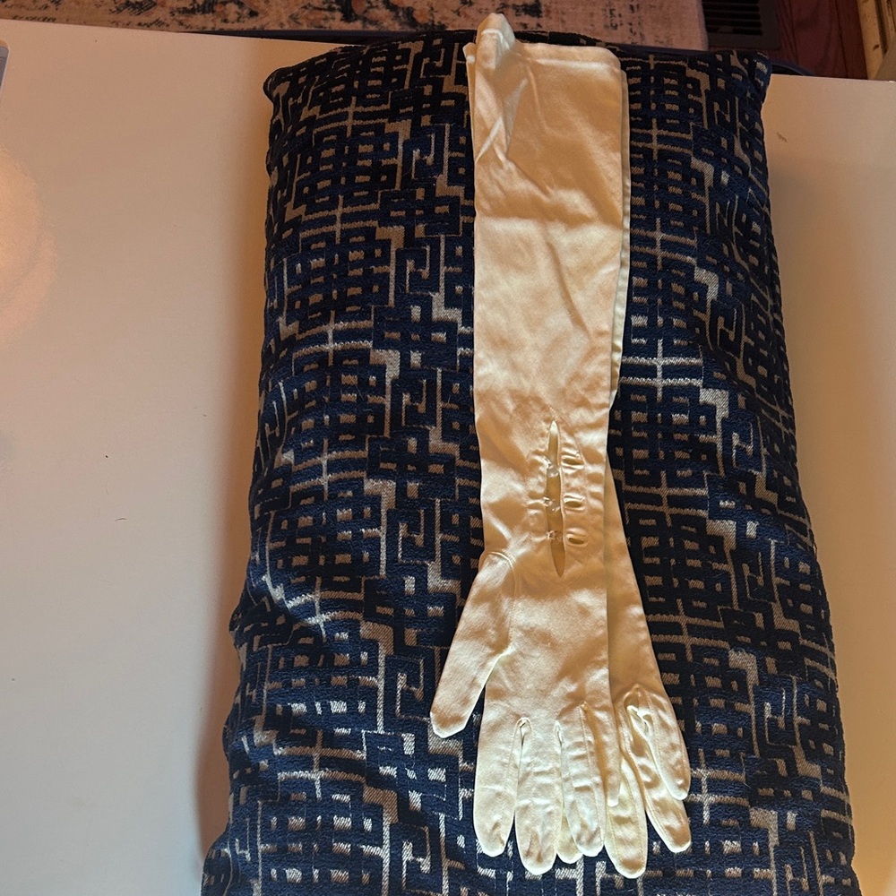 Elegant Cream Long Gloves